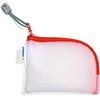 HERMA 20245 - Custodia da viaggio con cerniera, formato A7, trasparente, rosso, piccola tasca con chiusura lampo, beauty case per cellulare, cavo di ricarica, cosmetici, penne, chiavi