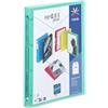 Viquel - Raccoglitore flessibile A4 personalizzabile - 4 anelli - dorso 2,5 cm - verde turchese traslucido