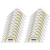 Westcott E-10133 00-I - Squadra geometrica in plastica con impugnatura rimovibile, 14 cm, 20 pz, trasparente