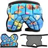 BORDSTRACT Pantaloncini Imbottiti per Bambini, Pantaloni Corti con Imbottitura per la Protezione dell'anca per Bambini, equipaggiamento Protettivo per Snowboard