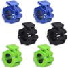 NEUSID 6 chiusure per manubri, 30 mm, chiusura per bilanciere, morsetti a sgancio rapido per allenamento, sollevamento pesi, allenamento, accessori per il fitness (nero, blu, verde)