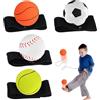 DBAILY Palline elastiche con laccio - Set di 4, Ø 47mm Palla da polso per bambini e adulti - Calcio, basket, softball, baseball