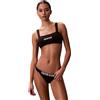 Calvin Klein Donna Slip Bikini Brazilian con Fascia con Logo, Nero (Black), 2XL