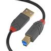 Lindy - Cavo USB 3.2 Tipo A a USB Tipo B, Cavetto USB Anthra Line 2 Metri, Tipo Maschio A/B, velocità di Trasferimento Dati Speed Fino a 5Gbps per Tastiera, Stampante, Fotocamera, Hard Disk