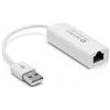 sonero Adattatore LAN USB 2.0, adattatore da USB-A a Ethernet RJ45, adattatore di rete USB da 100 Mbps, contatti placcati in oro, compatibile con laptop e MacBook, bianco, 0,20 m