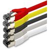1aTTack.de Cavo di rete Cat 8 da 1,5 m, Cat.8 Lan 2000 Mhz 40 Gbit s 40GBase-T Poe+, cavo patch Ethernet, LSZH, 5 x 1,5 m