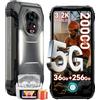 Blackview Xplore 2 Rugged Smartphone 5G, 20000mAh Batteria Android 15 Telefono Indistruttibile, 6.73''FHD, 120Hz, Dimensity 8300, 50MP+20MP, 36GB+256GB Cellulare Robusto, Dual SIM/OTG/WIFI 6/IP68