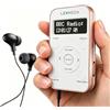 LEMEGA PR1L Radio DAB Tascabile,Radio FM,Radio DAB+ Portatile,Cuffie Incluse,Batteria Ricaricabile,40 Preselezioni, Radio DAB Sportiva con Interruttore Bloccabile.Nero/Argento(Champagne)