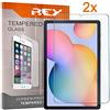 REY Pack 2X Pellicola salvaschermo per Samsung Galaxy Tab S6 Lite 10.4 - S6 Lite 10,4 2022 - S6 Lite 10,4 2024, Pellicole salvaschermo Vetro temperato, di qualità Premium Tablet