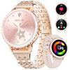 LIGE Orologio intelligente da donna, telefonica, 1,27, HD, rotondo, elegante, in acciaio inox, con diamanti, per Android iOS, 100+ modalità sportive, frequenza cardiaca, monitor del sonno, ciclo