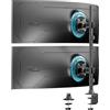 Putilsen Mount Supporto Doppio Monitor Verticale, Supporto per schermi ad alta resistenza con palo extra alto da 803 mm e impilamento verticale per monitor da 17 - 49 con rotazione