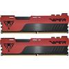 Patriot Memory Viper Elite II DDR4 3200 64GB (2x32GB) C18 Kit di Memoria Gaming RAM XMP 2.0 Nero/Rosso