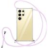 Vauki Cover con Cordino per Samsung Galaxy S24 Ultra,Custodia con Laccio Collana Tracolla Trasparente Silicone TPU+PC Bumper Back Antigraffio Proteggere Case Corda per Samsung S24 Ultra,Viola