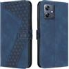 OKZone Cover per Motorola Moto G14, Custodia in PU Pelle per Motorola Moto G14, Custodia a Libro Protettiva Folio Portafoglio con Magnetica e Slot per Carte Wallet Case Flip Cover (Blu)