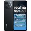 realme Note 70T 4G Smartphone 4+256GB, 6.75 pollici Schermo, Nero Obsidiana, 90Hz Display, 6000mAh Batteria, 32MP Fotocamera, Potente Processore Octa-core, Protezione ArmorShell, IP54
