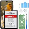 Beefix Batteria di ricambio per Samsung Galaxy A23 (A235F) A23 5G (A236B), 5000mAh ad alta capacità per Galaxy A73 5G (A736B) M52 5G (M526B) M23/M33 (EB-BM526ABY) con strumenti di riparazione