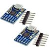 TECNOIOT 2pcs CJMCU CP2102 MICRO USB to UART TTL Module 6Pin Serial Converter for Arduino | 2 pz CP2102 Micro USB a TTL UART Module 6 Pin Serial Converter STC Downloader per Arduino Sostituire FT232