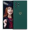 POUHYE Cover per Samsung Galaxy Note 10 Plus/Note 10+ Custodia Originale, Gomma Gel di Silicone Liquida Cover con Protezione Fotocamera, Morbida Sottile e Antiurto AntiGraffio Case Verde scuro