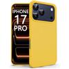 N NEWTOP Cover Compatibile per Apple iPhone 17 PRO, Custodia TPU SOFT Gel Silicone Ultra Sottile Flessibile Case Posteriore Protezione Fotocamera Anti Urto Guscio Scocca Colorato (Giallo)