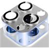 Pnakqil Pellicola Fotocamera per iPhone 16 Pro/16 Pro Max, Copertura Totale 9H Vetro Temperato Anello Cover Obiettivo, Piastra in Metallo Opaco Lente Schermo, Anti-graffio Resistente Camera, Argento