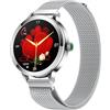 LONGLU Smart Watch da donna con Bluetooth Chiamate, Smartwatch per iPhone e telefoni Android Fitness Tracker Orologi con Risposta/Effettua Chiamate Impermeabile Frequenza Cardiaca (Argento)
