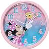 CARTOON Orologio parete analogico Minnie Disney per bambini 25 cm per cameretta stanza dei giochi