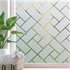 Zindoo Pellicola Finestre Non Adesiva Carta Tagliata Decorative Pellicola Privacy Anti-UV Controllo di Calore Doccia Ufficio Casa Sala di Riunione 44.5 X 200cm