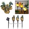 YZYOE 3 pacchetto energia solare draghi luce per animali domestici, decorazione giardino resina carina lampada di terra animale, Tramonto senza fili all'alba LED luci sconce impermeabile.