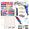 BESGEER Rug Tufting Gun Starter Kit with Frame with Carpet Trimmer, Tufting gun, Kit per Pistola di Intessitura a Pelo con Ritagliatore per Tappeti e Telaio di Intaglio Blu