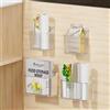 PAVSTINE Scatole Portaoggetti Autoadesivo Montate a Parete, Porta Sacchetti Cucina per Cucine/Bagno/Frigorifero, Porta Oggetti organizer, Cucina Accessori, Trasparente bianco