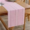 Miuyunya Runner Tavolo Moderno Primavera 33 x 160 Boho Rosa Runner da Tavolo Tessuto in Cotone e Lino Centrino Rettangolare Lavabile Decorazioni Matrimonio Tavoli per Soggiorno Mobili Cucina