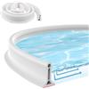 Gykutix Barriera Doccia Ferma Acqua 2M - Autoadesiva Guarnizione Doccia Sottoporta, Guarnizione Impermeabile Antimuffa per Bagno, Gomma Guarnizioni Box Doccia per Angoli Lavabo Vasca, Bianco