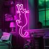 Xusdamyj - Zampa in alto gatto Segno al neon Gatti Segnali al neon Regalo per la Festa della Mamma, Segno al neon per Madre Segno LED al neon gattino Segnali al neon personalizzati Regalo per Amanti