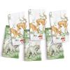 Arquiel Cervo Del Bosco Tovaglioli Set di 6, Verde Cotone Riutilizzabili Morbido Tovaglioli Stoffa da Tavola Perfetto per Feste, Cucina, Ristoranti, Primavera Estate Decorare Regalo(45×45cm)