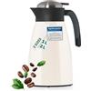 Blumtal caraffa termica 2 litro - thermos acqua calda senza BPA con sistema di chiusura Quick Tip - caraffa termica caffè e tè a prova di perdite per un isolamento di lunga durata - grigio/bianco