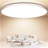 Swoieltr Ø40cm Plafoniera LED da Soffitto, 4000LM Lampade da Soffitto 36W Ultra-Sottile Lampadario Moderni Rotonda Plafoniere per Soggiorno IP44 Impermeabile Plafon per Bagno, Cucina, Camera da Letto