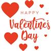 Open Island Vetrofania San Valentino- Kit Adesivi con scritta HAPPY VALENTINE'S DAY per decorare la vetrina del tuo negozio in occasione della festa degli innamorati