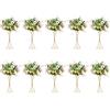 NUPTIO Alzata Fiori Oro Matrimonio: 10 Pezzi 50cm Alto Vaso Tromba Centrotavola Vasi Altezze Metallo Supporto Portafiori per Matrimoni Tavol Festa Compleanno Cerimonia