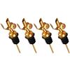 XFSRG 4 Pezzi Metal pour Barman Beccuccio Olio per Bottiglia per Liquore Olio Cocktail Vino Feste Bar Bottiglia Versatore Tappo