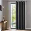 Deconovo Tenda Oscurante da Interno, Termica Isolante, Anti-Rumore, con Anelli, Ideale per Camera da Letto e Soggiorno, 140x220 CM, Grigio Scuro 1 Pezzo