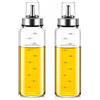 MHTECH Bottiglia per olio e aceto , corpo della bottiglia in vetro con scala, uscita dell'olio con funzione di apertura e chiusura automatica (300ml-zhizui)