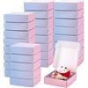 PH PandaHall 30pz Scatole Regalo Cartone Scatole Cartone Piccole Rosa e Blu, Scatola con Coperchio per Confezione Regalo Compleanno Matrimoni Natale Feste, 12.3x12.3x4cm