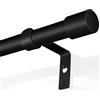 VIBINHO Bastone Tenda Estensibile 76-228cm, Asta Per Tende In Metallo Con Supporti e Viti, Diametro 19mm Con Terminali Per Camera Da Letto, Soggiorno e Cucina - Nero