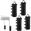 gexuamz Pesi per Gazebo da Esterno, Sacchi di Sabbia Impermeabili In Oxford 600D per Riempimento di Gazebo, Tende, Strutture Carport E Pali per Ombrelli Pieghevoli, 4 Pezzi,Double-handled Nero（50 * 22cm）