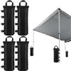gexuamz Pesi per Gazebo da Esterno, Sacchi di Sabbia Impermeabili In Oxford 600D per Riempimento di Gazebo, Tende, Strutture Carport E Pali per Ombrelli Pieghevoli, 4 Pezzi, Nero（50 * 20cm