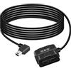 GELRHONR Cavo di alimentazione OBD per telecamera di bordo, adattatore di estensione diagnostica OBD2 a Mini USB a 90 gradi con interruttore, monitoraggio 24 ore / modalità ACC 12-24 V a 5 V/3 A-3,5