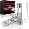 AUXIRACER H3 LED Lampadine, 32000LM 6500K Bianco Freddo 120W, 2026 Dimensione Mini 1:1 Lampadine H3 LED per Fari con Ventola di Raffreddamento per Auto o Moto, 2pezzi