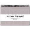 SXMFFHCG Elite Check - Agenda settimanale con rilegatura a spirale, senza data, con casella di controllo, note gratuite, 250 x 170 mm, colore: grigio