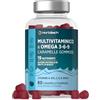 Horbäach Multivitaminico Gommose e Omega 3 6 9 | 60 Caramelle Gommose | con Vitamina C, A, B, D, Biotina e Zinco | di Horbaach