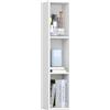 VASAGLE Libreria, Scaffale Libreria a 3 Ripiani, Scaffale Portaoggetti, Scomparti Aperti, 24 x 20 x 94,8 cm, per Soggiorno Studio Camera da Letto, Bianco Nuvola LBC523W01